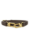 ルイヴィトン LOUIS VUITTON ブラウン レザー ショルダーストラップ ゴールド金具 幅1.2cm ダミエ用 エベヌ