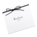 ベルルッティ BERLUTI スクリットパターン タイ 8cm ネイビー シルク ネクタイ 紺 カリグラフィ 総柄 刺繍
