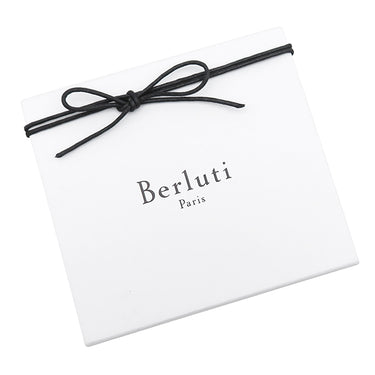 ベルルッティ BERLUTI スクリットパターン タイ 8cm ネイビー シルク ネクタイ 紺 カリグラフィ 総柄 刺繍