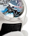 腕時計 コルム CORUM バブル バット 082.150.20 自動巻き メンズ OH済 ドーム型ガラス コウモリ デイト ブルー 青 2005年限定