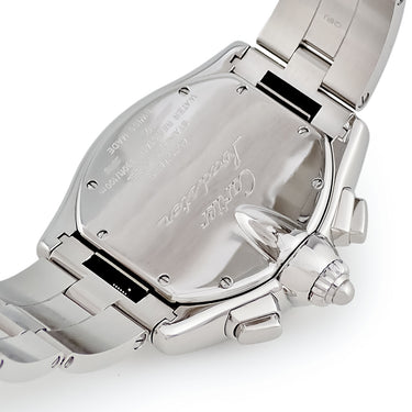 腕時計 カルティエ Cartier ロードスター クロノグラフ W62019X6 自動巻き メンズ シルバー トノウ ローマン デイト スモールセコンド