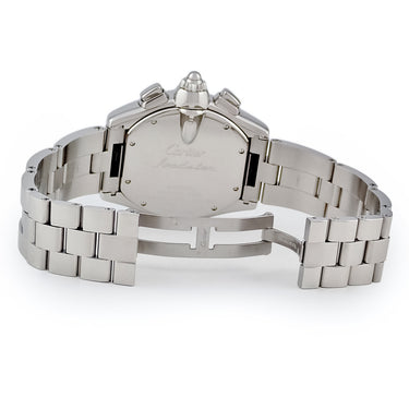 腕時計 カルティエ Cartier ロードスター クロノグラフ W62019X6 自動巻き メンズ シルバー トノウ ローマン デイト スモールセコンド