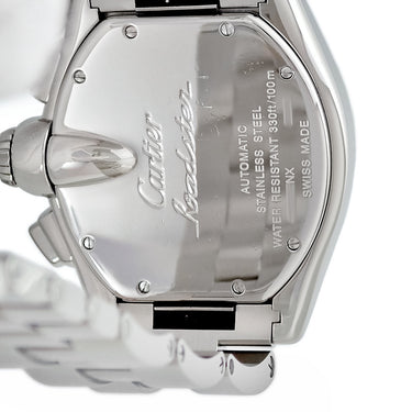 腕時計 カルティエ Cartier ロードスター クロノグラフ W62019X6 自動巻き メンズ シルバー トノウ ローマン デイト スモールセコンド