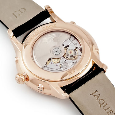 腕時計 ジャケ・ドロー Jaquet Droz エクリプス ブラックエナメル J012633202 自動巻き メンズ OH済 K18RG無垢 トリプルカレンダー