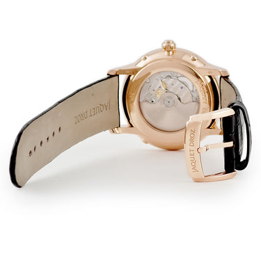 腕時計 ジャケ・ドロー Jaquet Droz エクリプス ブラックエナメル J012633202 自動巻き メンズ OH済 K18RG無垢 トリプルカレンダー