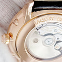 腕時計 ジャケ・ドロー Jaquet Droz エクリプス ブラックエナメル J012633202 自動巻き メンズ OH済 K18RG無垢 トリプルカレンダー