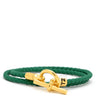エルメス HERMES グレナン ドゥブルトゥール グリーン×ゴールド ヴォースイフト GP T2 ブレスレット 茶 2連 2重 新品 未使用
