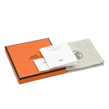 エルメス HERMES ジャンボ イエロー×シルバー レザー メタル ブレスレット 黄 編み込み レザーブレス
