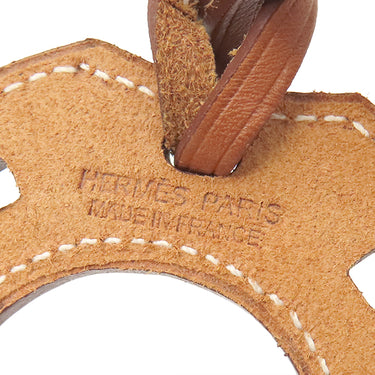 エルメス HERMES パドック シュバル ホースシュー ゴールド ヴォースイフト バッグチャーム 茶 馬蹄