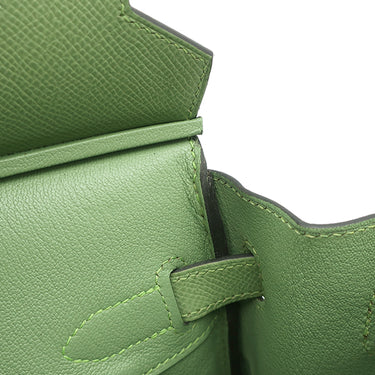 エルメス HERMES バーキン30 ヴェールクリケット ヴォーエプソン ハンドバッグ ゴールド金具 緑