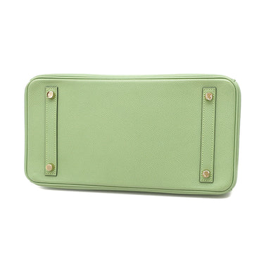 エルメス HERMES バーキン30 ヴェールクリケット ヴォーエプソン ハンドバッグ ゴールド金具 緑