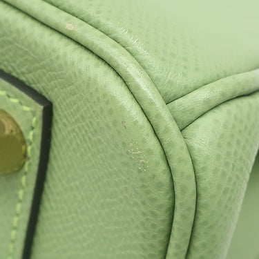 エルメス HERMES バーキン30 ヴェールクリケット ヴォーエプソン ハンドバッグ ゴールド金具 緑