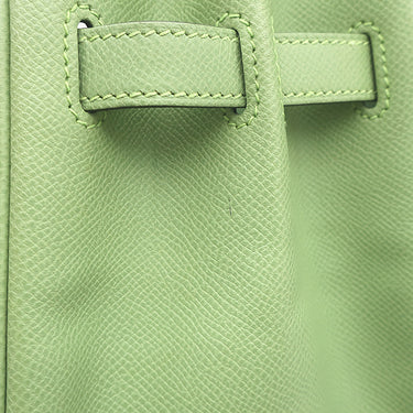 エルメス HERMES バーキン30 ヴェールクリケット ヴォーエプソン ハンドバッグ ゴールド金具 緑