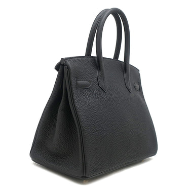 エルメス HERMES バーキン30 ブラック トゴ ハンドバッグ ゴールド金具 黒