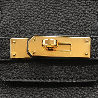 エルメス HERMES バーキン30 ブラック トゴ ハンドバッグ ゴールド金具 黒