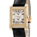 腕時計 カルティエ Cartier タンク アビス 2タイムゾーン LM W1534251 手巻き メンズ メーカーOH済 K18YG無垢 ギョーシェ 青針