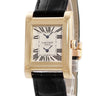 腕時計 カルティエ Cartier タンク アビス 2タイムゾーン LM W1534251 手巻き メンズ メーカーOH済 K18YG無垢 ギョーシェ 青針