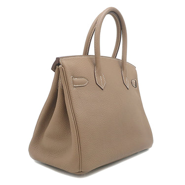エルメス HERMES バーキン30 エトゥープ トゴ ハンドバッグ シルバー金具 グレージュ