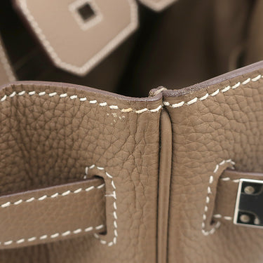 エルメス HERMES バーキン30 エトゥープ トゴ ハンドバッグ シルバー金具 グレージュ