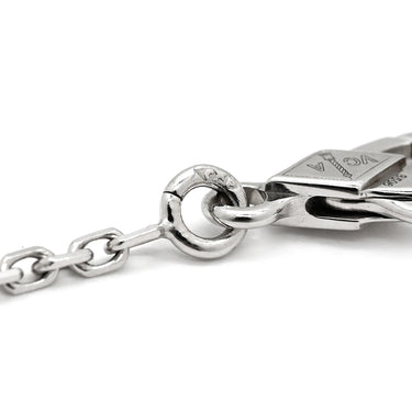 ヴァンクリーフアーペル Van Cleef & Arpels ヴィンテージ アルハンブラ VCARD34900 ブルーグレー×ホワイトゴールド K18WG カルセドニー ネックレス Au750 18K カルセドニー