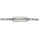 ヴァンクリーフアーペル Van Cleef & Arpels ヴィンテージ アルハンブラ VCARD34900 ブルーグレー×ホワイトゴールド K18WG カルセドニー ネックレス Au750 18K カルセドニー