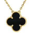 ヴァンクリーフアーペル Van Cleef & Arpels ヴィンテージ アルハンブラ ペンダント VCARA45800 ブラック×イエローゴールド K18YG オニキス ネックレス Au750 18K 黒 オニキス