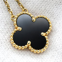 ヴァンクリーフアーペル Van Cleef & Arpels ヴィンテージ アルハンブラ ペンダント VCARA45800 ブラック×イエローゴールド K18YG オニキス ネックレス Au750 18K 黒 オニキス