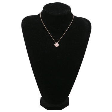 ヴァンクリーフアーペル Van Cleef & Arpels ヴィンテージ アルハンブラ VCAR05SY00 ピンクXローズゴールド K18PG ダイヤモンド セーブル ネックレス 2015年ホリデー セーブル 1Pダイヤ 18K