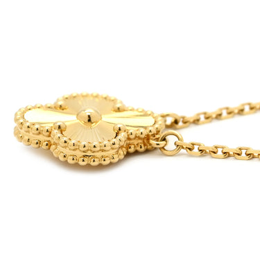 ヴァンクリーフアーペル Van Cleef & Arpels ヴィンテージ アルハンブラ ペンダント VCARP4KL00 イエローゴールド K18YG ネックレス Au750 18K ギヨシェ