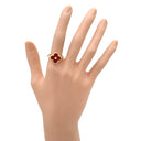 ヴァンクリーフアーペル Van Cleef & Arpels ヴィンテージ アルハンブラ VCARD40800 レッド×イエローゴールド K18YG ダイヤモンド カーネリアン #54(JP14) リング 指輪 750 ダイヤ 紅玉髄 14号