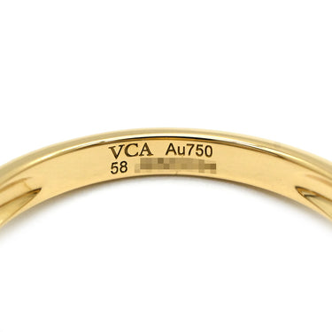 ヴァンクリーフアーペル Van Cleef & Arpels ヴィンテージ アルハンブラ VCARA41000 ブラック×イエローゴールド K18YG ダイヤモンド オニキス #58(JP18) リング 指輪 1Pダイヤ オニキス 17号