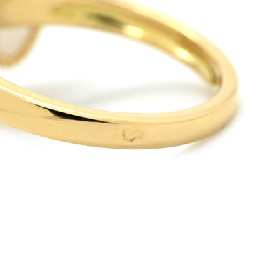 ヴァンクリーフアーペル Van Cleef & Arpels スウィート アルハンブラ エフイヤージュ VCARN5P300 パールホワイト×イエローゴールド K18YG ダイヤモンド マザーオブパール #47(JP7) リング 指輪 750YG 1Pダイヤ 10号