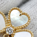 ヴァンクリーフアーペル Van Cleef & Arpels スウィート アルハンブラ エフイヤージュ VCARN5P300 パールホワイト×イエローゴールド K18YG ダイヤモンド マザーオブパール #47(JP7) リング 指輪 750YG 1Pダイヤ 10号