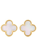 ヴァンクリーフアーペル Van Cleef & Arpels スウィート アルハンブラ VCARA44800 パールホワイト×イエローゴールド K18YG マザーオブパール ピアス 750 18K 18金 マザーオブパール