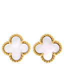 ヴァンクリーフアーペル Van Cleef & Arpels スウィート アルハンブラ VCARA44800 パールホワイト×イエローゴールド K18YG マザーオブパール ピアス 750 18K 18金 マザーオブパール