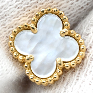 ヴァンクリーフアーペル Van Cleef & Arpels スウィート アルハンブラ VCARA44800 パールホワイト×イエローゴールド K18YG マザーオブパール ピアス 750 18K 18金 マザーオブパール
