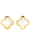 ヴァンクリーフアーペル Van Cleef & Arpels ピュア アルハンブラ VCARA38800 パールホワイト×イエローゴールド K18YG マザーオブパール ピアス Au750 18K 18金 白 シェル