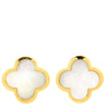 ヴァンクリーフアーペル Van Cleef & Arpels ピュア アルハンブラ VCARA38800 パールホワイト×イエローゴールド K18YG マザーオブパール ピアス Au750 18K 18金 白 シェル
