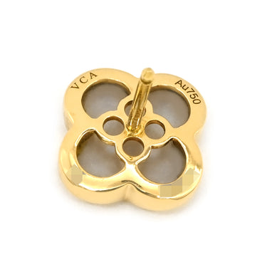 ヴァンクリーフアーペル Van Cleef & Arpels ピュア アルハンブラ VCARA38800 パールホワイト×イエローゴールド K18YG マザーオブパール ピアス Au750 18K 18金 白 シェル