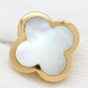 ヴァンクリーフアーペル Van Cleef & Arpels ピュア アルハンブラ VCARA38800 パールホワイト×イエローゴールド K18YG マザーオブパール ピアス Au750 18K 18金 白 シェル
