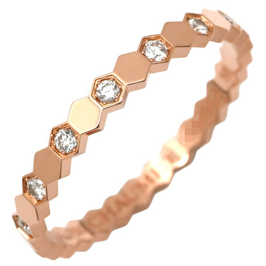 ショーメ CHAUMET ビー ドゥ ショーメ ダイヤ 081933 ピンクゴールド K18PG ダイヤモンド #56(JP16) リング 指輪 ビーマイラブ ハニカム 14石 15.5号