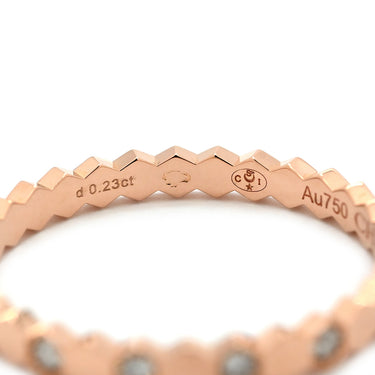 ショーメ CHAUMET ビー ドゥ ショーメ ダイヤ 081933 ピンクゴールド K18PG ダイヤモンド #56(JP16) リング 指輪 ビーマイラブ ハニカム 14石 15.5号