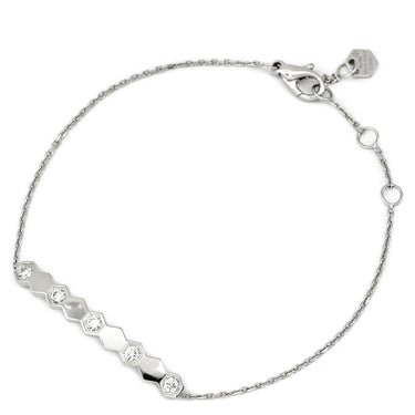 ショーメ CHAUMET ビー ドゥ ショーメ ダイヤモンド 084850 ホワイトゴールド K18WG ダイヤモンド ブレスレット ビーマイラブ ハニカム 18K