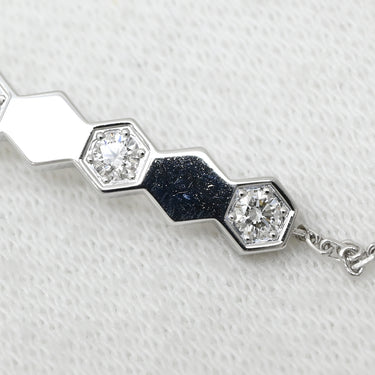 ショーメ CHAUMET ビー ドゥ ショーメ ダイヤモンド 084850 ホワイトゴールド K18WG ダイヤモンド ブレスレット ビーマイラブ ハニカム 18K