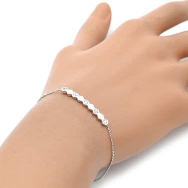 ショーメ CHAUMET ビー ドゥ ショーメ ダイヤモンド 084850 ホワイトゴールド K18WG ダイヤモンド ブレスレット ビーマイラブ ハニカム 18K