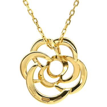 シャネル CHANEL フィル ドゥ カメリア ミディアムモデル J2925 イエローゴールド K18YG ネックレス Au750 18K 18金 YG