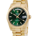 腕時計 ロレックス ROLEX デイデイト 36 118238 D番 自動巻き メンズ D番 K18YG無垢 グリーン サンレイ プレジデントブレス