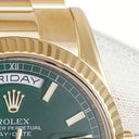 腕時計 ロレックス ROLEX デイデイト 36 118238 D番 自動巻き メンズ D番 K18YG無垢 グリーン サンレイ プレジデントブレス