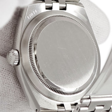 腕時計 ロレックス ROLEX デイトジャスト オイスタークォーツ 17014 E番 クオーツ メンズ メーカーOH済 E番 K18WG×SS コンビ 青