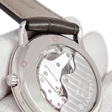 腕時計 ブランパン BLANCPAIN ヴィルレ ウルトラスリム 0071-3427-55 自動巻き メンズ レディース OH済 Pt950無垢 プラチナ ホワイト